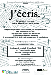 Affiche de l'exposition "J'&eacute;cris" &agrave; Meaux