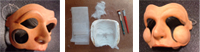 Fabrication des masques de "Je ne suis pas ta chose"